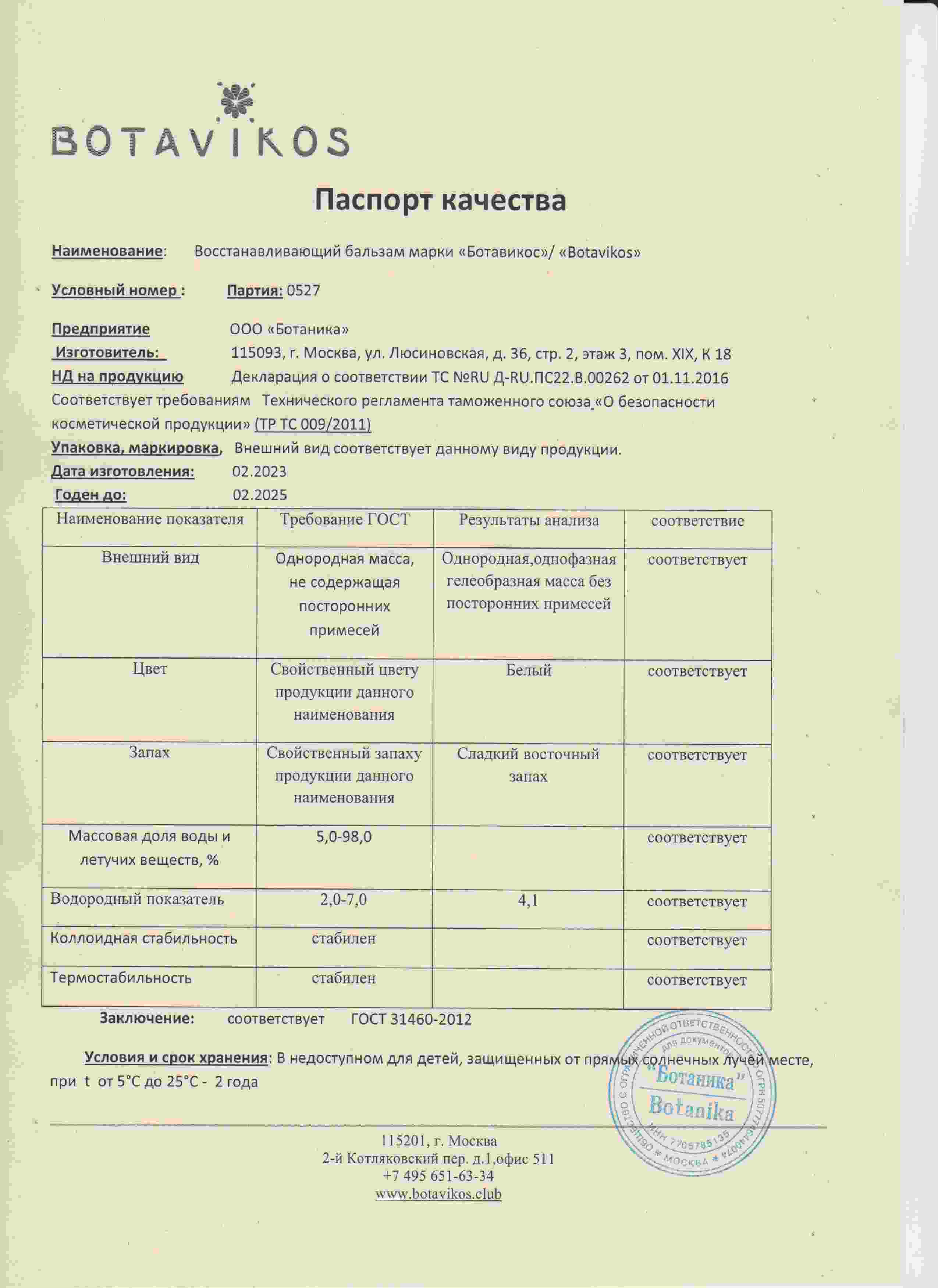 Паспорт №022023